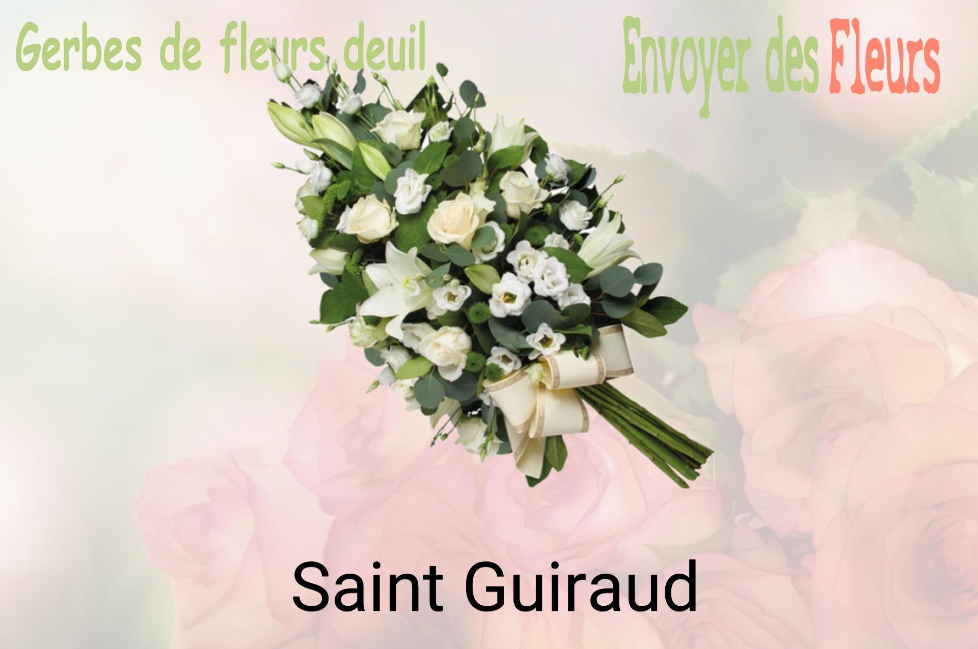 Gerbe de fleurs de deuil livrée à Saint-Guiraud